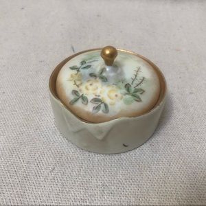 Antique Hand-Painted Jewelry Box - Yellow